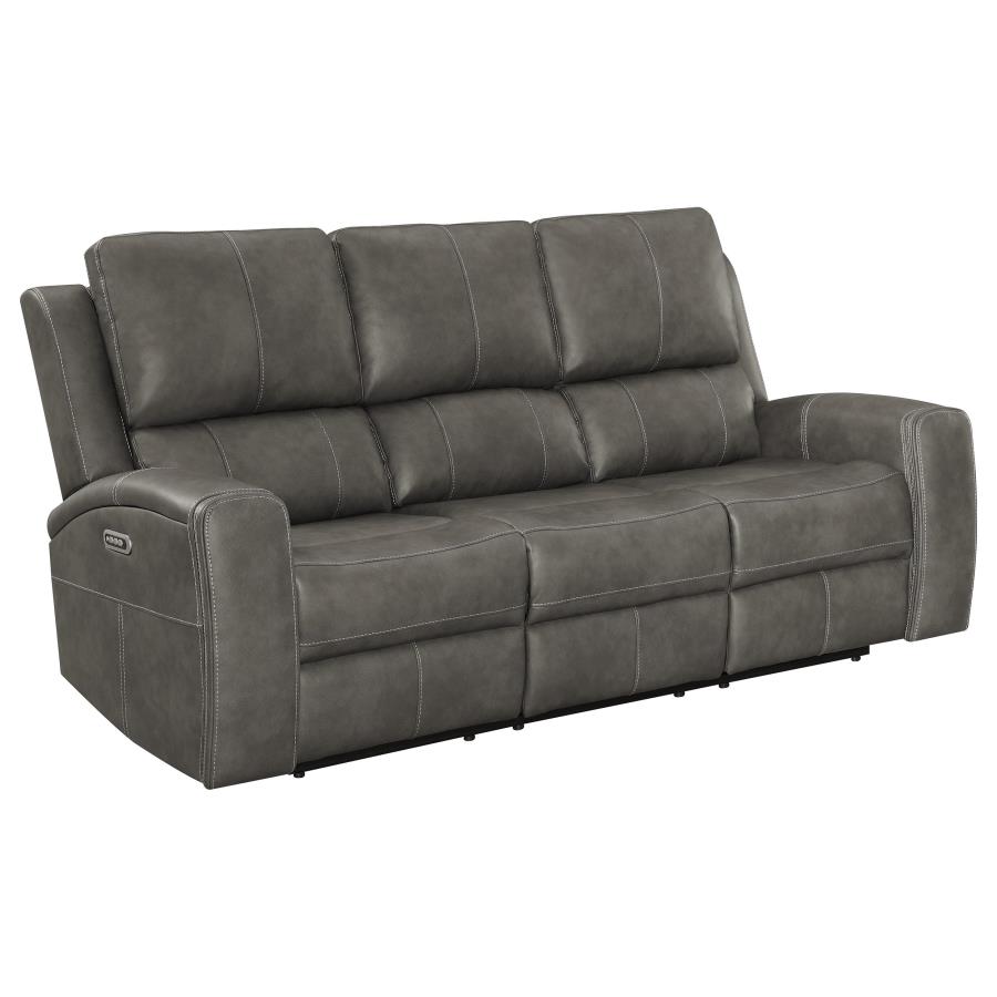 Brickston 2-piece Triple Power Reclining Sofa Set Charcoal view 3