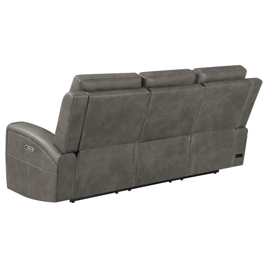 Brickston Triple Power Reclining Sofa Charcoal view 6