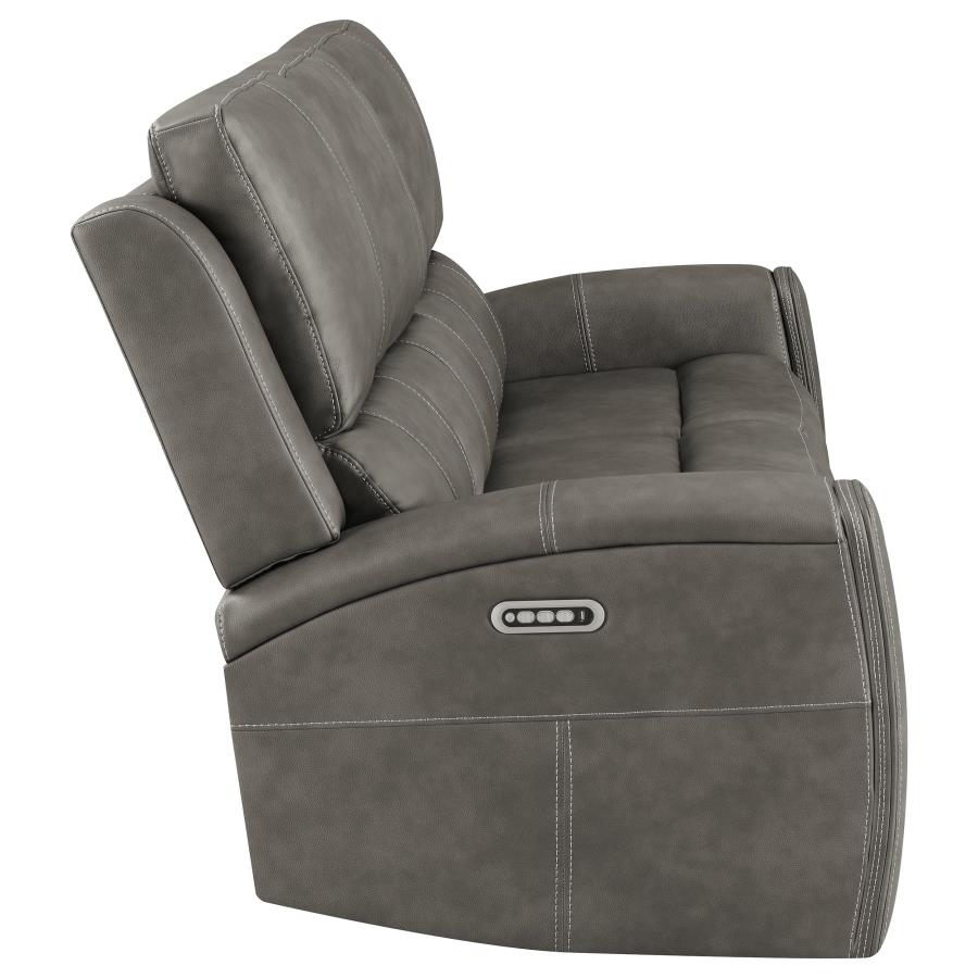 Brickston Triple Power Reclining Sofa Charcoal view 7