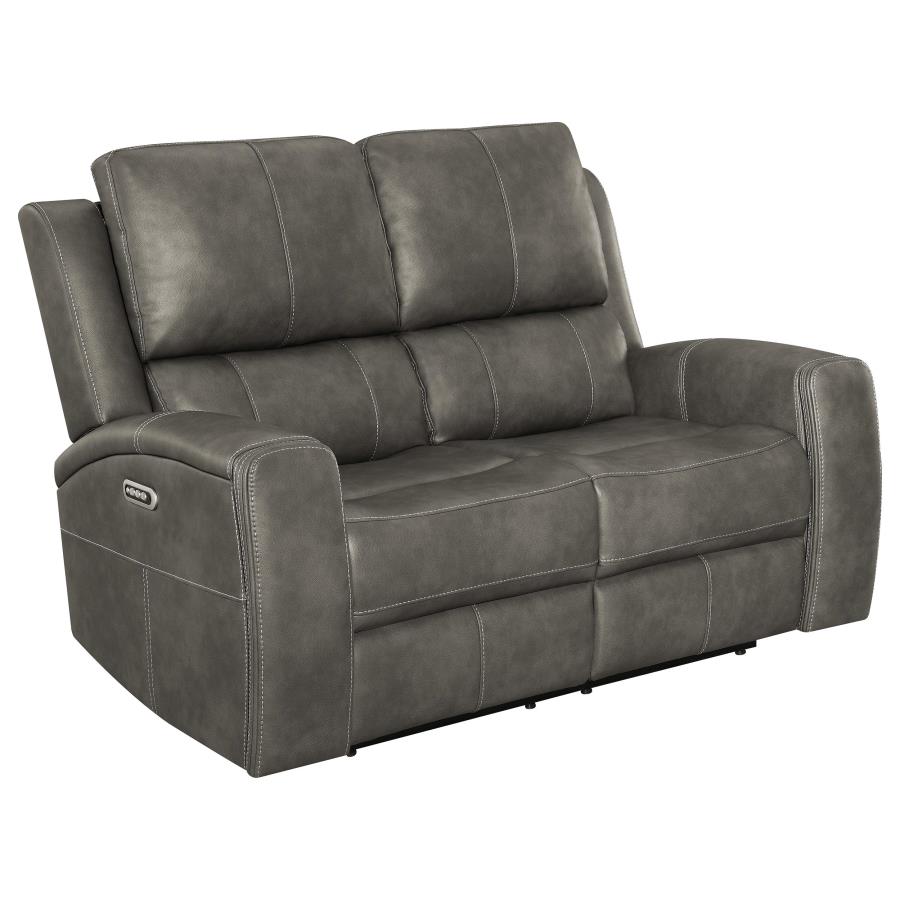 Brickston Triple Power Reclining Loveseat Charcoal view 3