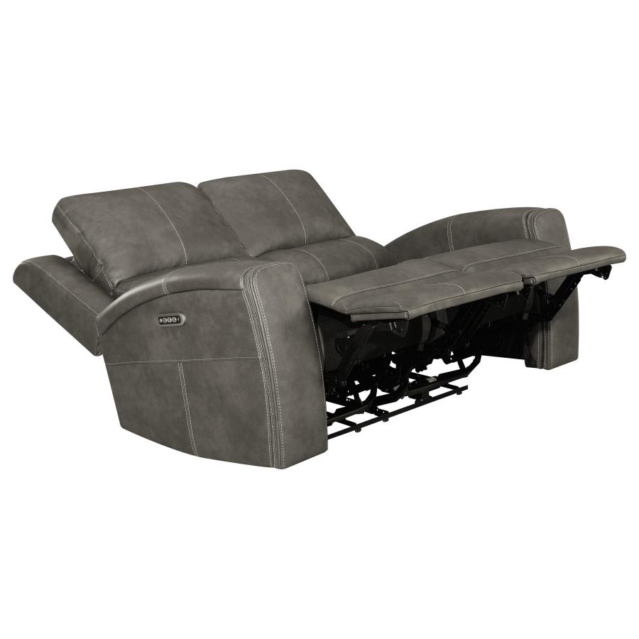 Brickston Triple Power Reclining Loveseat Charcoal view 4