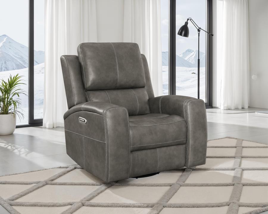 Brickston Triple Power Swivel Glider Recliner Charcoal view 2