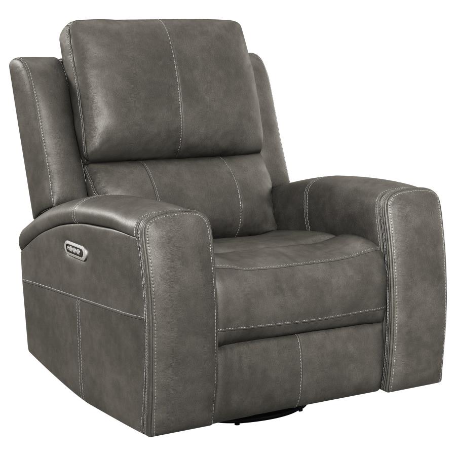 Brickston Triple Power Swivel Glider Recliner Charcoal view 3