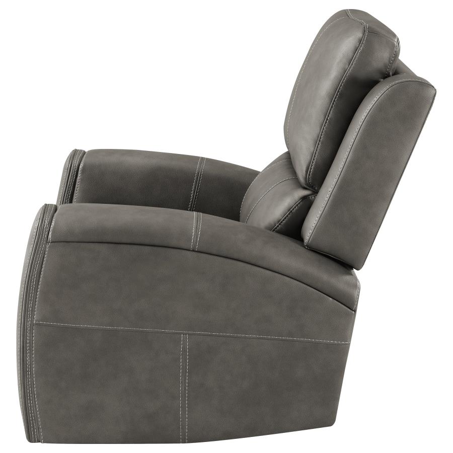 Brickston Triple Power Swivel Glider Recliner Charcoal view 7