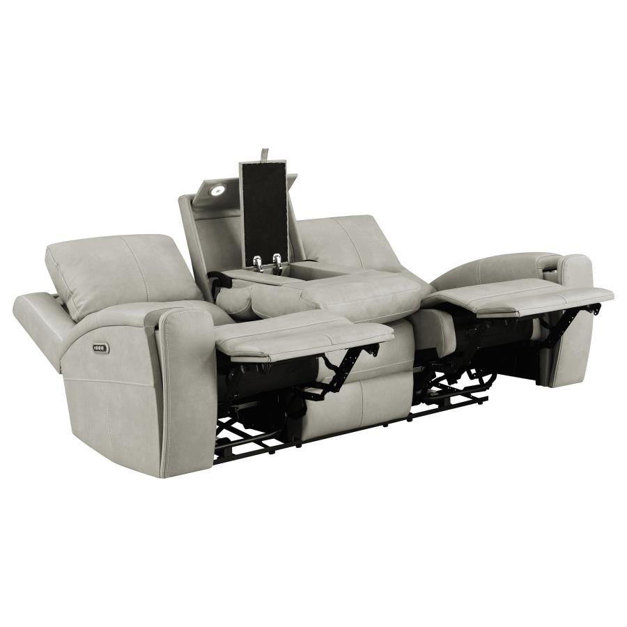 Brickston Triple Power Reclining Sofa Grey view 4