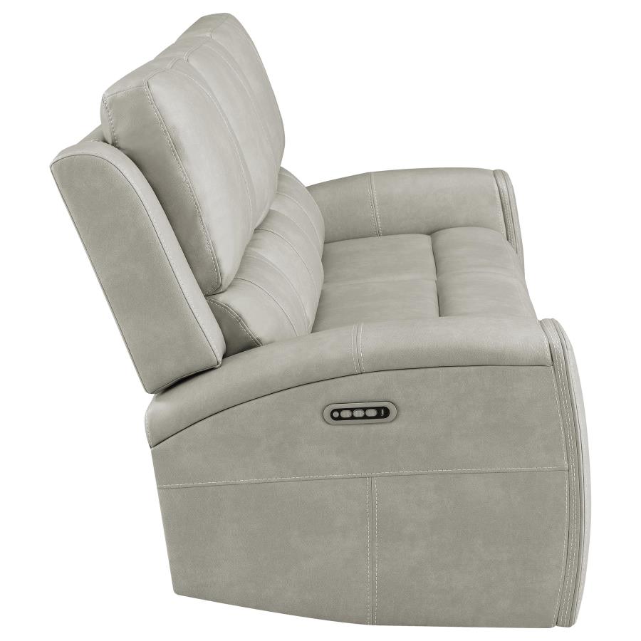 Brickston Triple Power Reclining Sofa Grey view 7