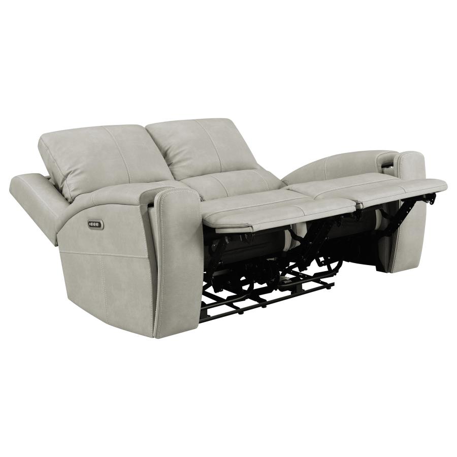 Brickston Triple Power Reclining Loveseat Grey view 4