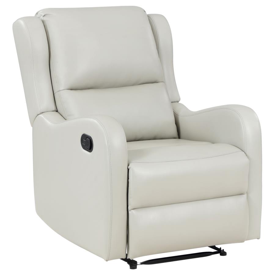 Kelsey Upholstered English Arm Recliner Chair Ivory view 4