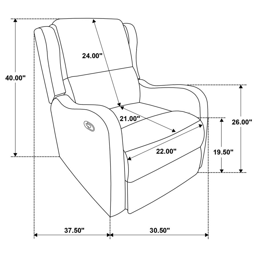 Kelsey Upholstered English Arm Recliner Chair Ivory view 6