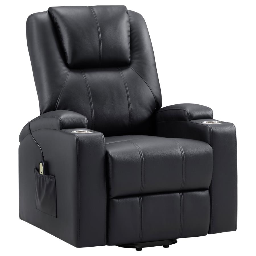 Armstrong Upholstered Power Lift Massage Recliner Espresso view 5