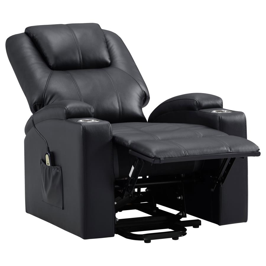 Armstrong Upholstered Power Lift Massage Recliner Espresso view 6