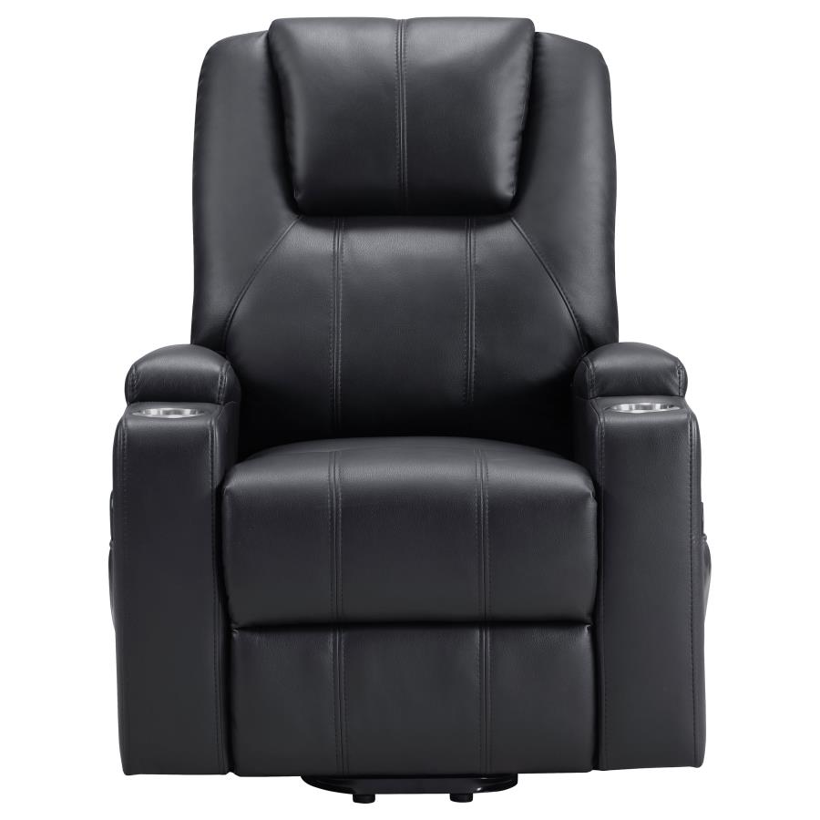 Armstrong Upholstered Power Lift Massage Recliner Espresso view 7