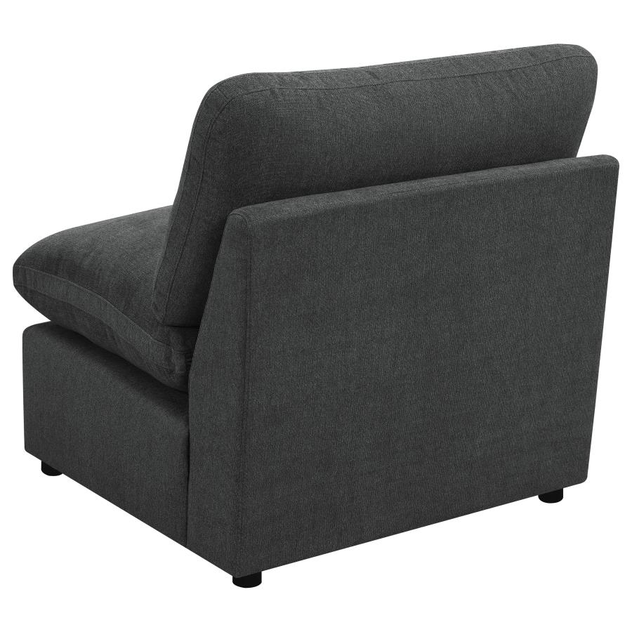 Collins Modular Armless Chair Dark Grey view 6
