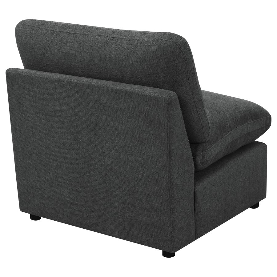 Collins Modular Armless Chair Dark Grey view 7