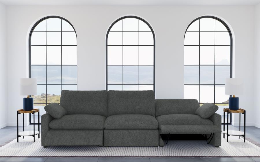 Collins Modular Power Sofa Dark Grey view 3