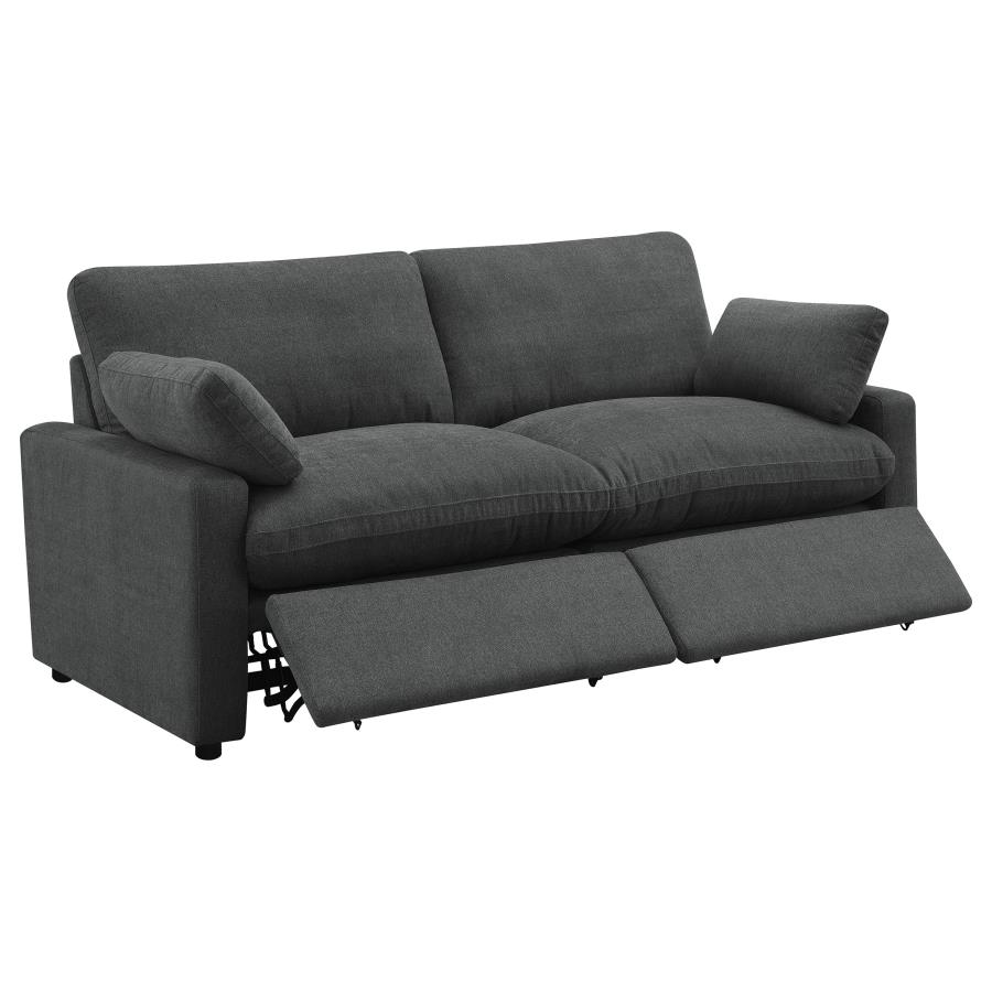 Collins Modular Power Loveseat Dark Grey view 4