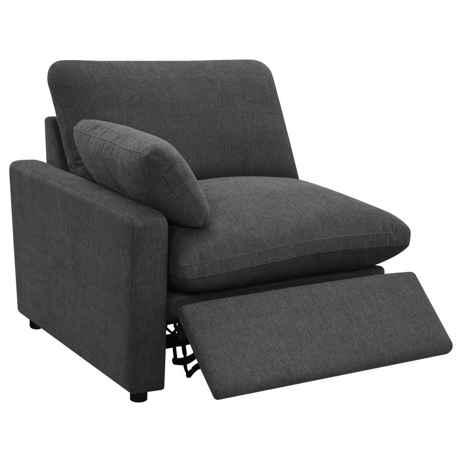 Collins Modular Power Loveseat Dark Grey view 6
