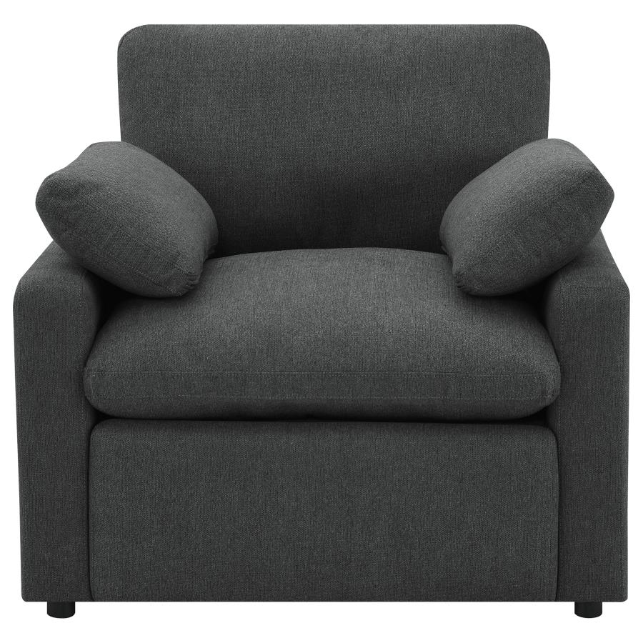 Collins Upholstered Power Recliner Chair Dark Grey view 5