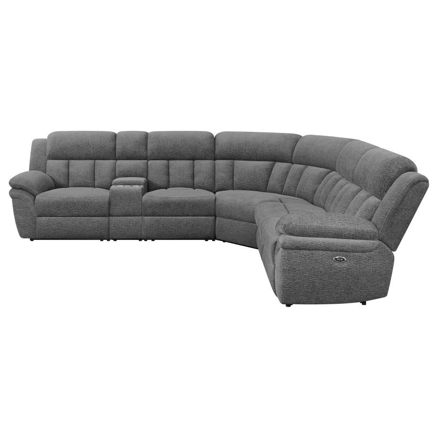 Bahrain 6-piece Modular Power Reclining Sectional Charcoal view 4