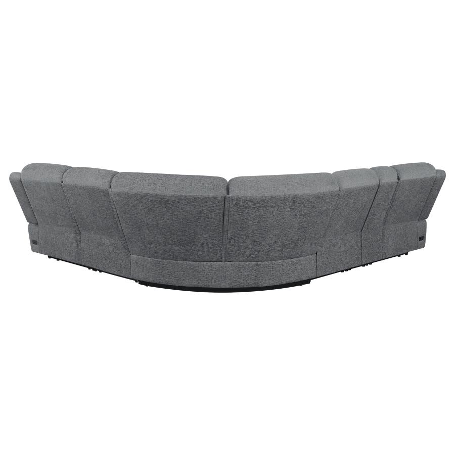 Bahrain 6-piece Modular Power Reclining Sectional Charcoal view 5
