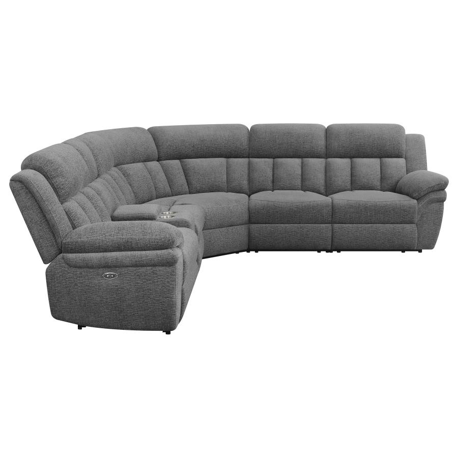 Bahrain 6-piece Modular Power Reclining Sectional Charcoal view 6