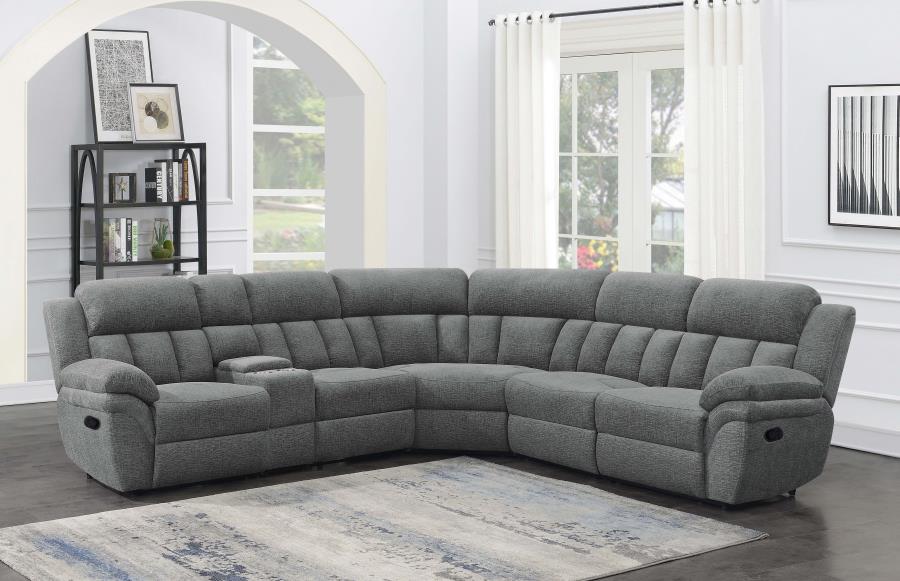 Bahrain 6-piece Modular Reclining Sectional Sofa Charcoal view 2