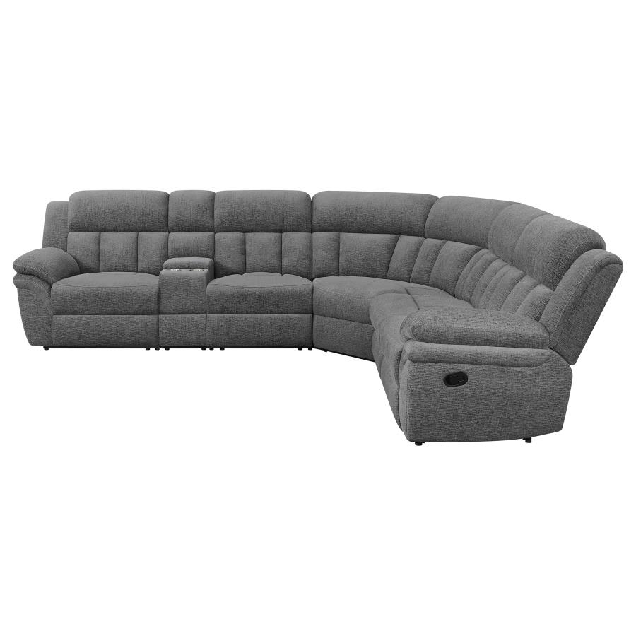 Bahrain 6-piece Modular Reclining Sectional Sofa Charcoal view 4
