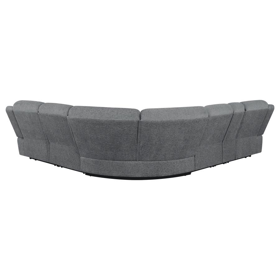Bahrain 6-piece Modular Reclining Sectional Sofa Charcoal view 5
