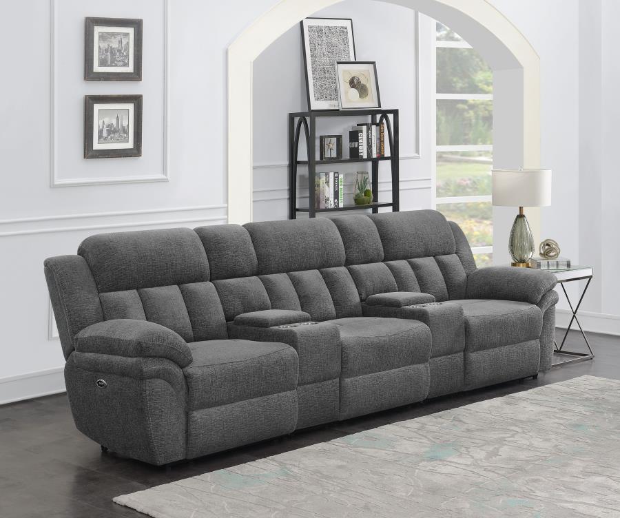 Bahrain 5-piece Power Home Theater Seating Charcoal view 2