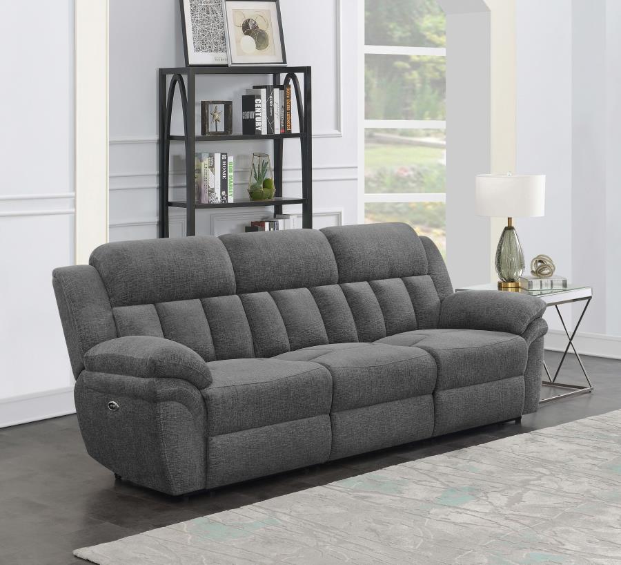 Bahrain Upholstered Power Sofa Charcoal view 2