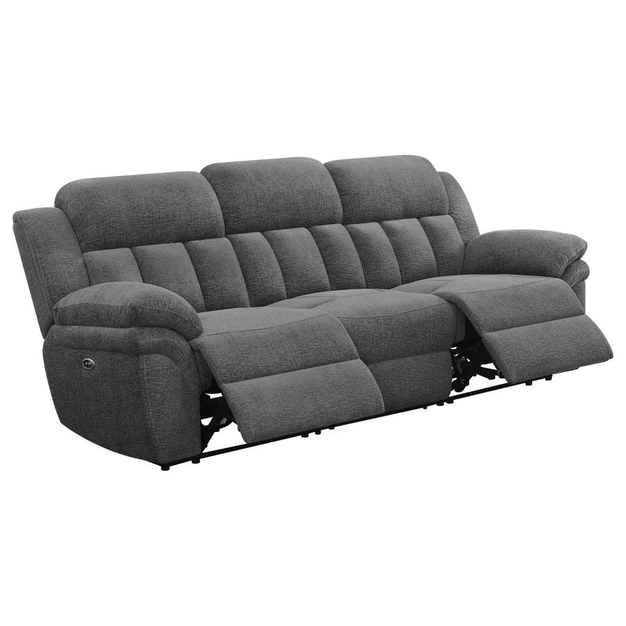 Bahrain Upholstered Power Sofa Charcoal view 4