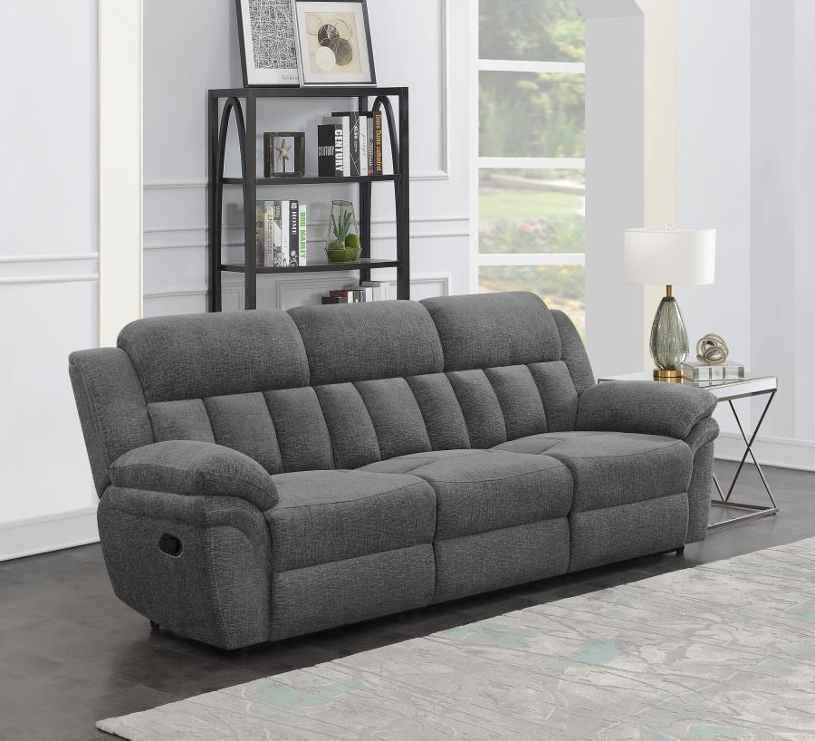 Bahrain Upholstered Motion Sofa Charcoal view 2