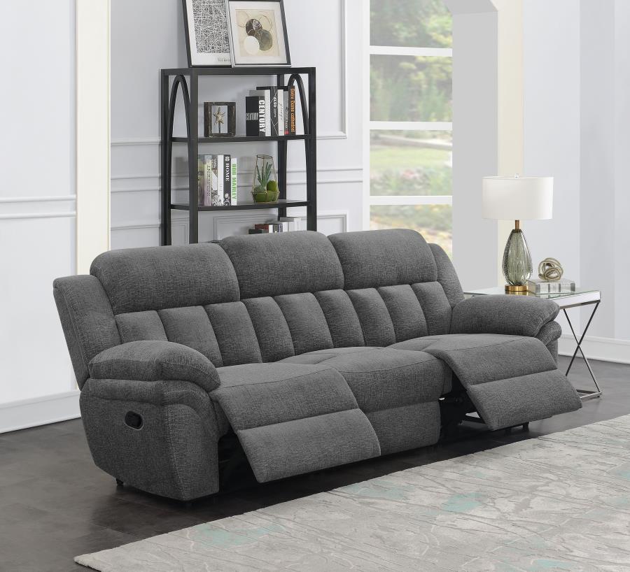 Bahrain Upholstered Motion Sofa Charcoal view 3