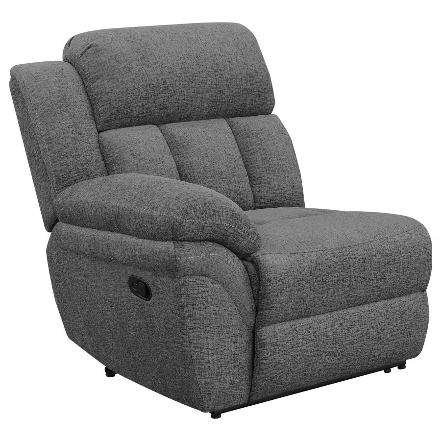 Bahrain Upholstered Motion Loveseat Charcoal view 5