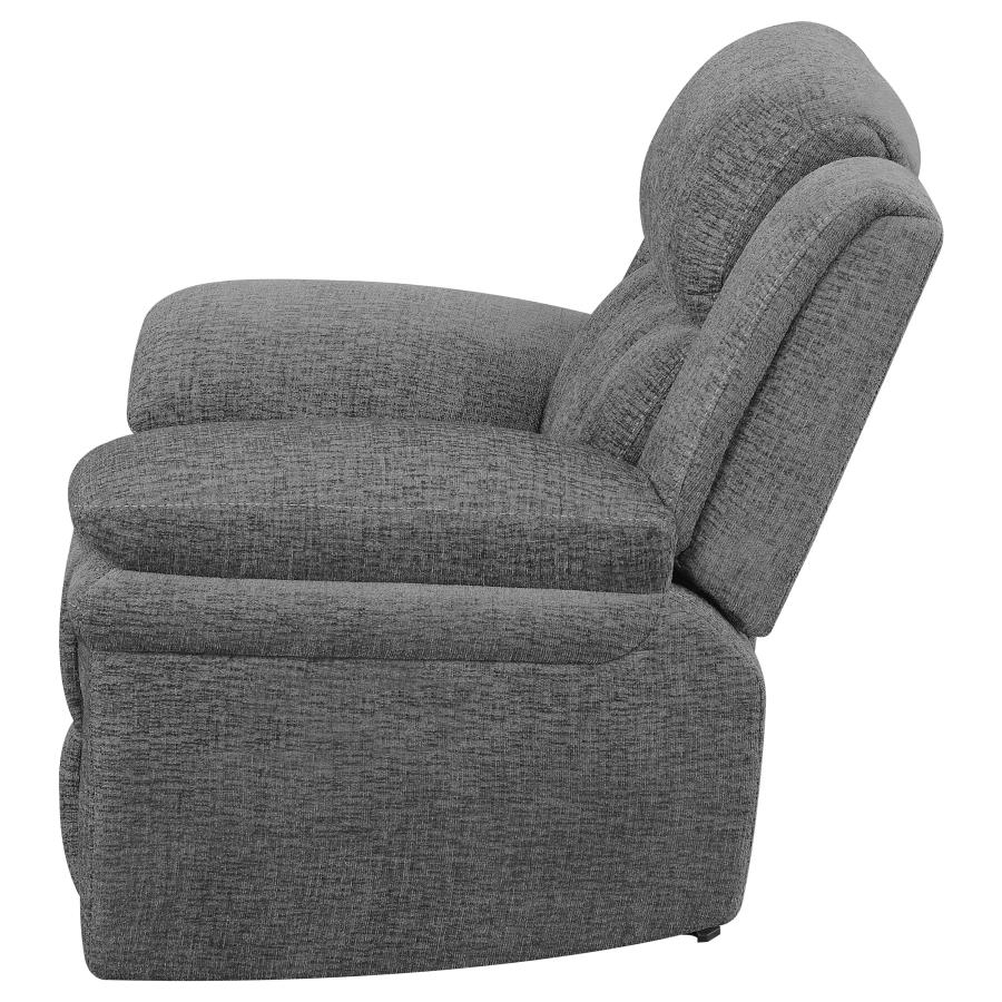 Bahrain Upholstered Power Glider Recliner Charcoal view 7