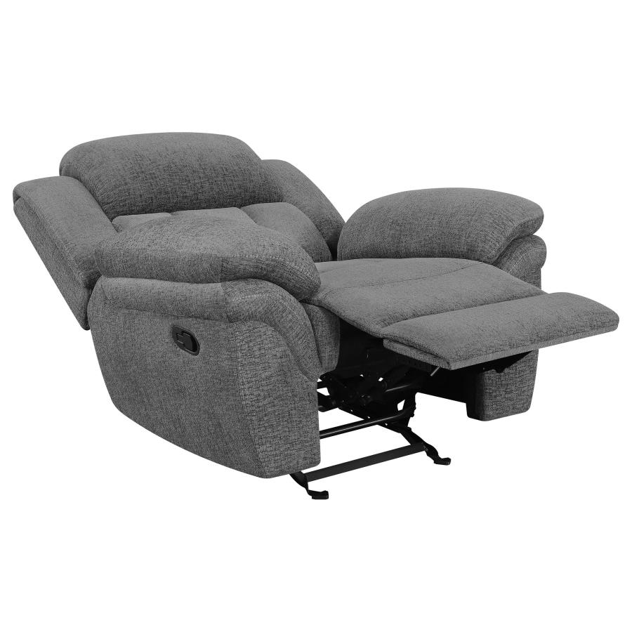 Bahrain Upholstered Glider Recliner Charcoal view 4