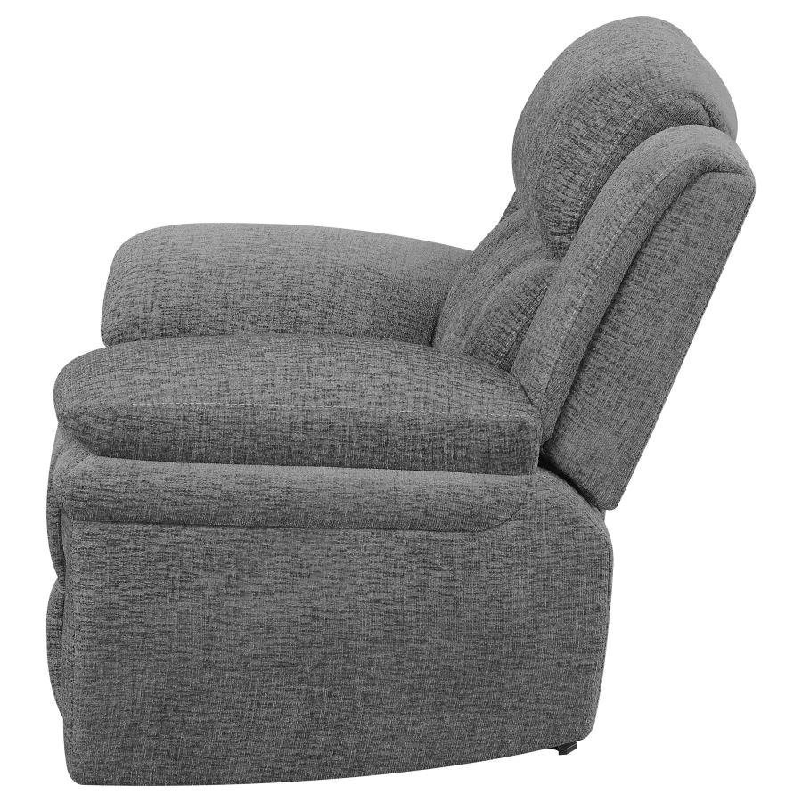 Bahrain Upholstered Glider Recliner Charcoal view 6