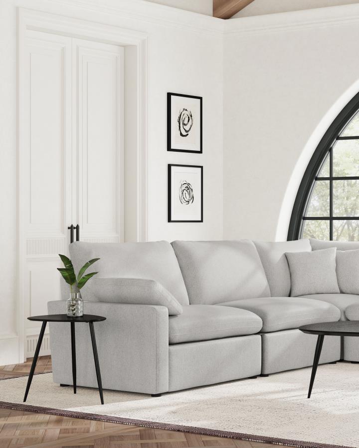 Collins Modular Armless Chair Grey view 2