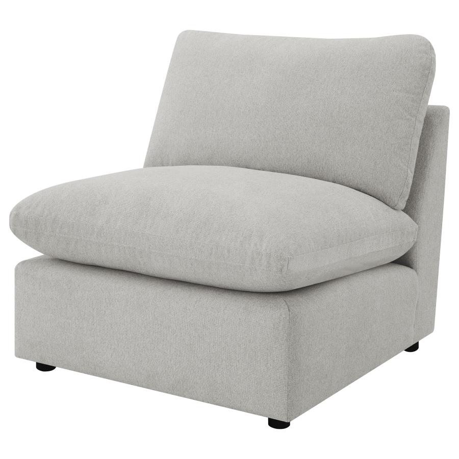 Collins Modular Armless Chair Grey view 4