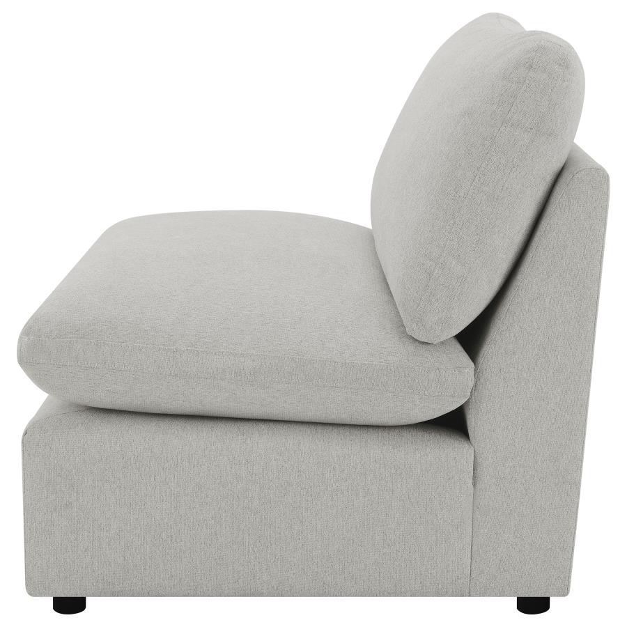 Collins Modular Armless Chair Grey view 5