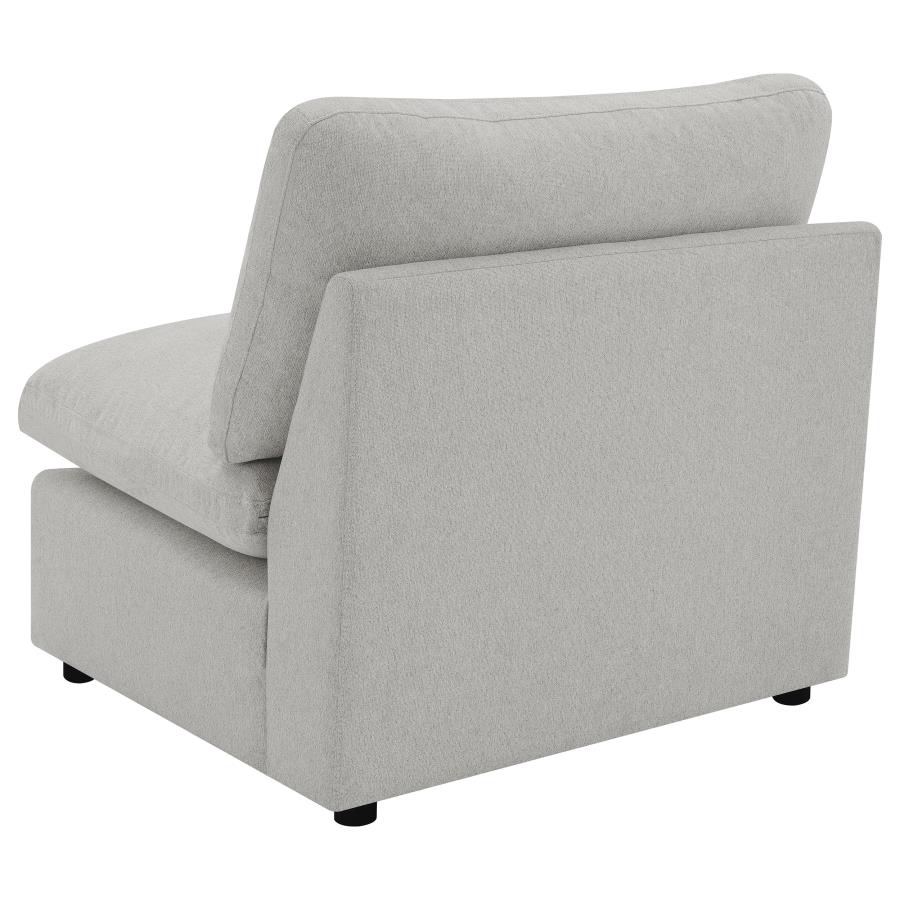 Collins Modular Armless Chair Grey view 6