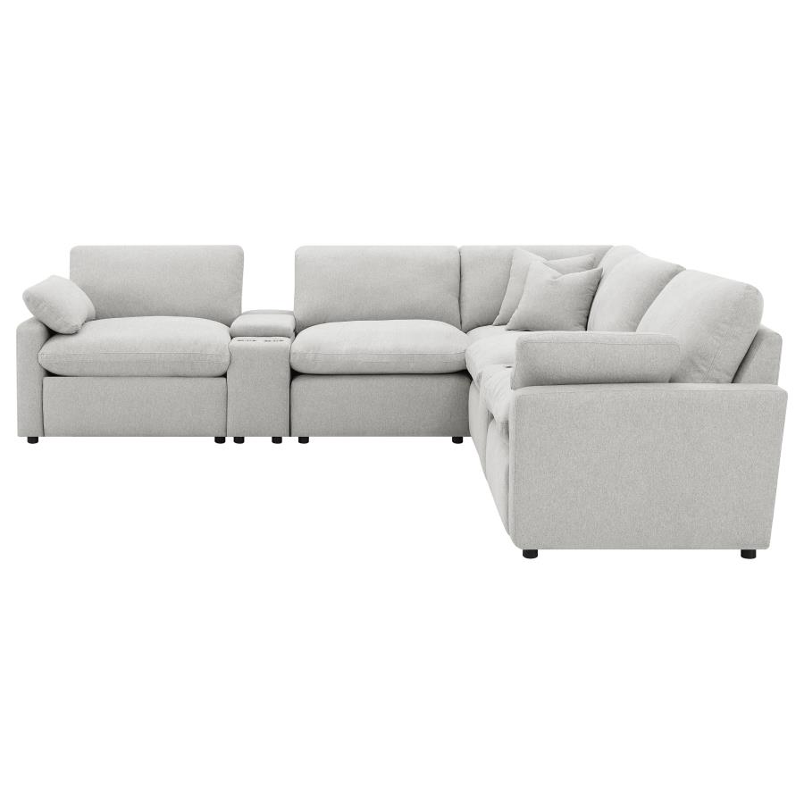 Collins 7-piece Modular Power Reclining Sectional Grey view 5