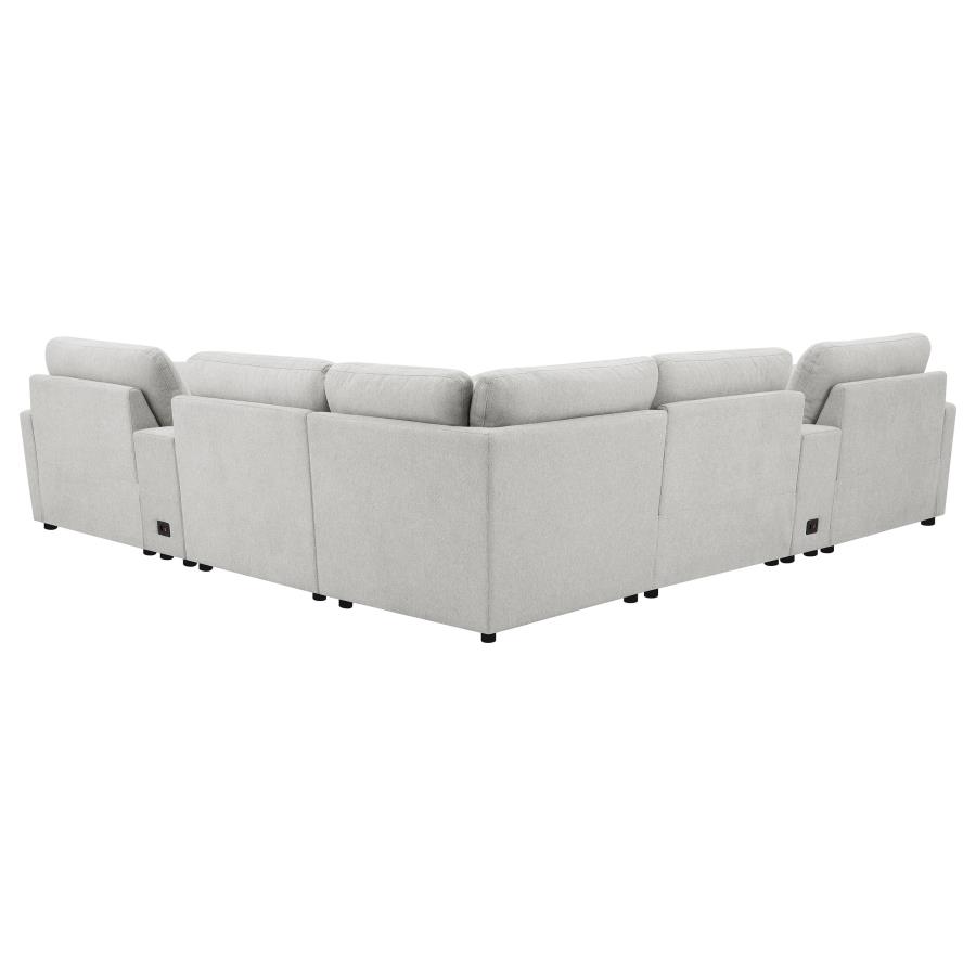 Collins 7-piece Modular Power Reclining Sectional Grey view 6