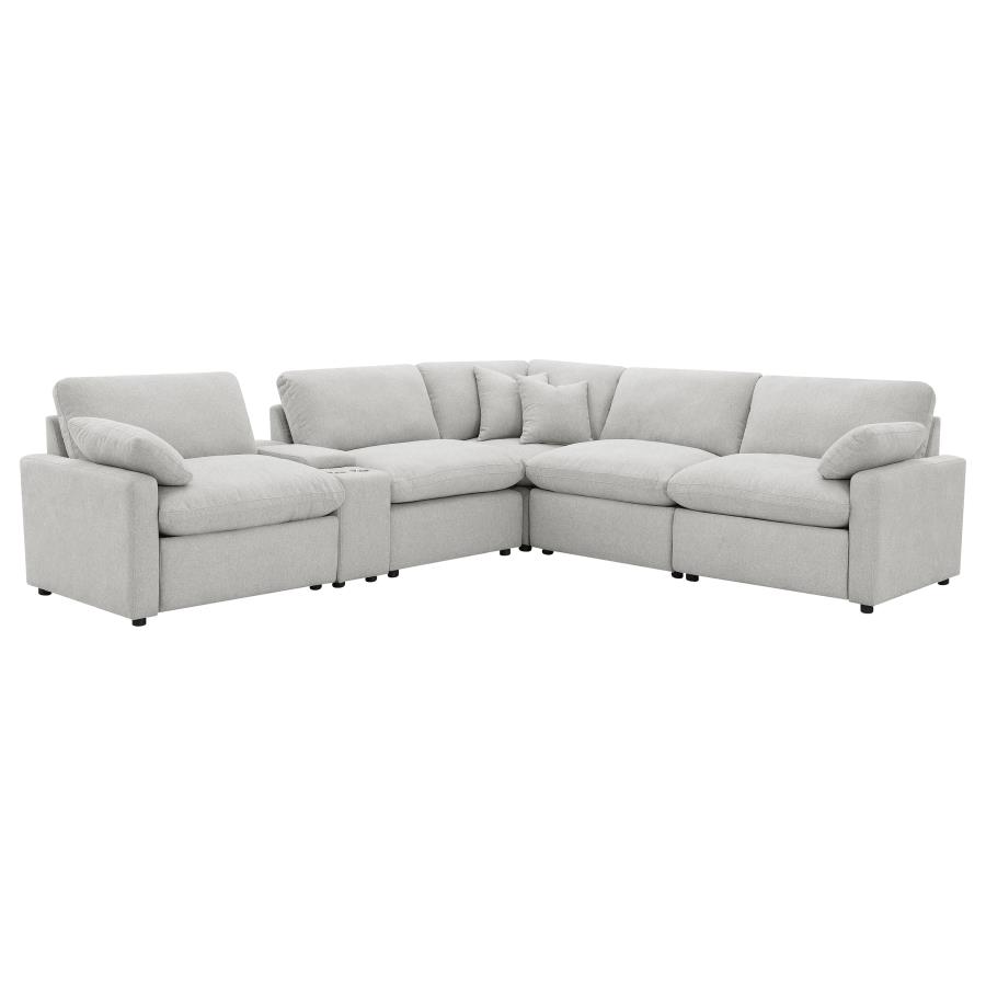 Collins 6-piece Modular Power Reclining Sectional Grey view 3