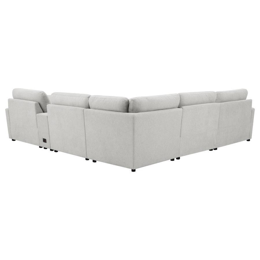 Collins 6-piece Modular Power Reclining Sectional Grey view 6