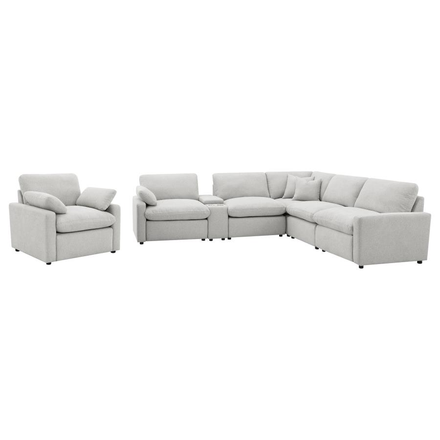 Collins 6-piece Modular Power Reclining Sectional Grey view 7