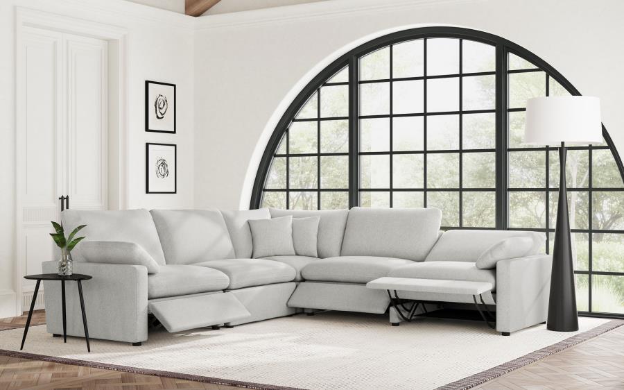 Collins 5-piece Modular Power Reclining Sectional Grey view 3