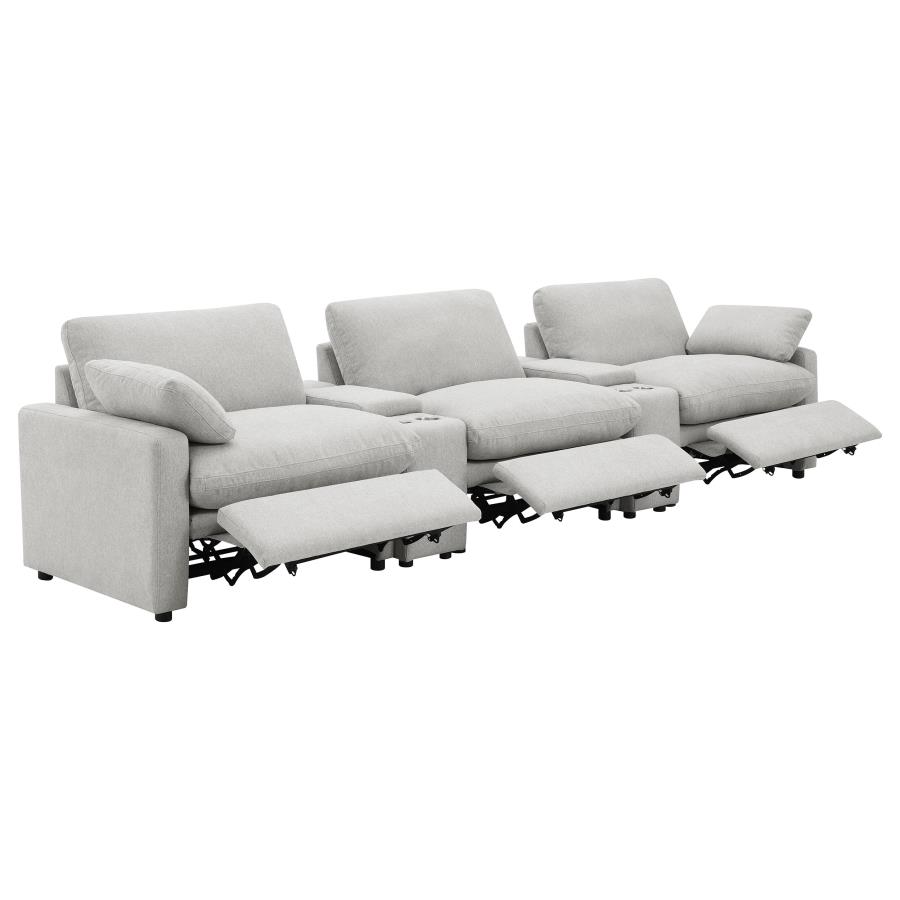 Collins 5-Piece Power Reclining Home Theater Seating Grey view 4