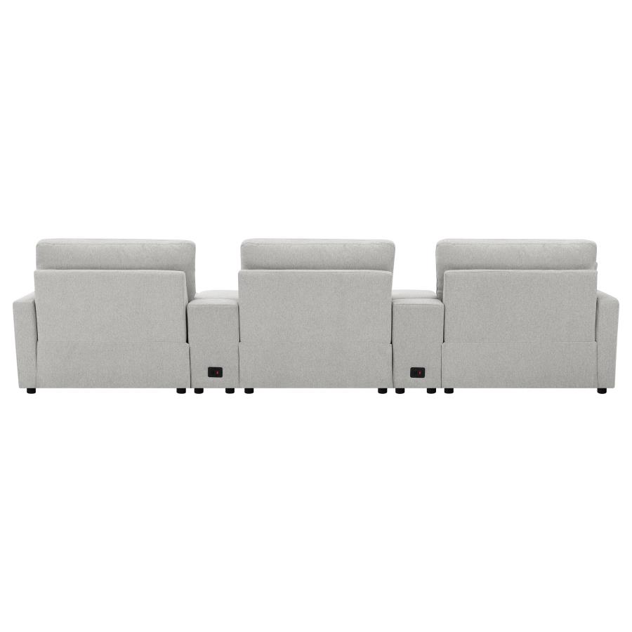 Collins 5-Piece Power Reclining Home Theater Seating Grey view 7