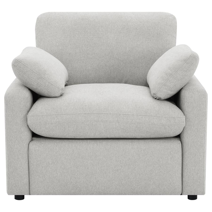 Collins Upholstered Power Recliner Chair Grey view 5